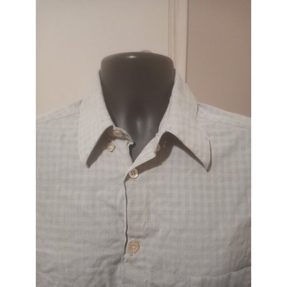 Ermenegildo Zegna Men's Plaid Button-Down Shirt Size M Gray Made In Italy Cotton - Picture 5 of 11